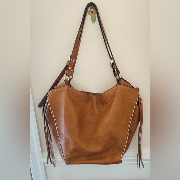 Gianni Chiarini Handbags - Gianni Chiarini Brown Gold Leather, with Tassels Soft And Supple Purse In EUC